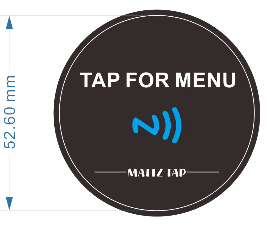 Menu Black Tag Size