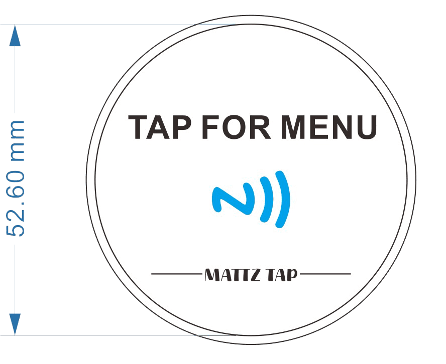 Menu White Tag Size